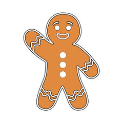 Gingerbread Man Cookie Cute Christmas Sweet Treat