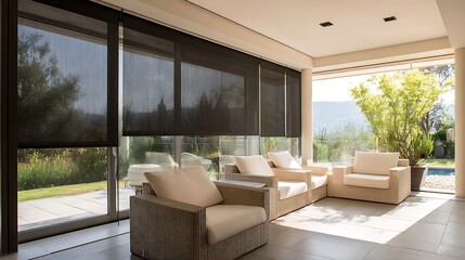 modern sunroom with beautiful architectural structure and amazing interior designs