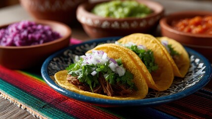 retro mexican taco art, classic mexican tacos served with traditional garnishes and vibrant, colorful lighting for a nostalgic, retro vibe