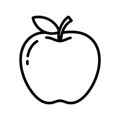 Vector art of apple fruit, healthy food and nutrition concept