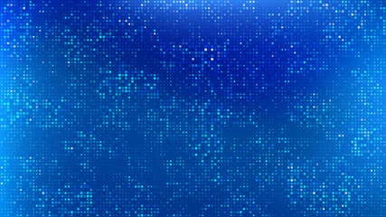 Digital data network grid glowing on a cyber blue bg © Quarta