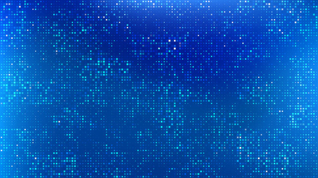 Digital data network grid glowing on a cyber blue bg