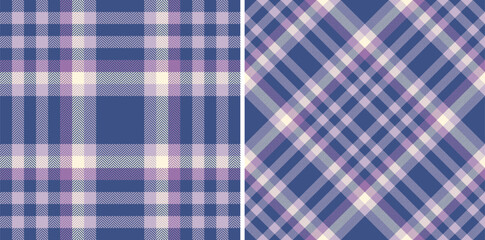 Check vector plaid of seamless texture tartan with a pattern background textile fabric. Set in wedding colors for decorating styles interior .