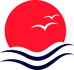 sun and wave logo