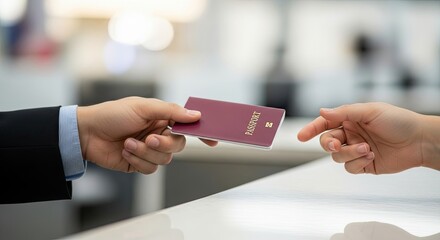 International Travel Document Exchange at Counter