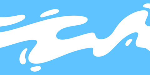 Milk background for modern poster design with dynamic splashes and drops. Minimalist flat vector illustration perfect for dairy ads, packaging, and fresh product branding.