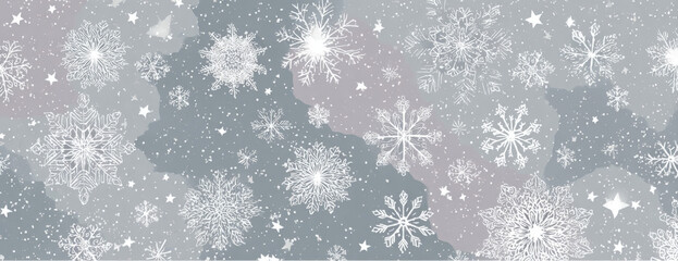Delicate snowflake background winter holiday season perfect for Christmas cards and festive designs