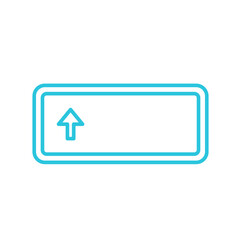 Shift  button icon. Isolated on white. Blue icon.