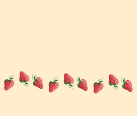 illustration of an strowberry floral