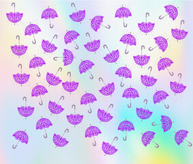 seamless pattern with umbrellas