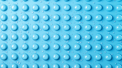 A close-up of blue droplets on a textured surface, creating an abstract, vibrant pattern with a refreshing feel.