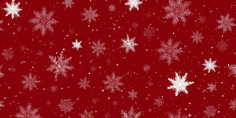 Festive snowflake pattern on red background winter holiday design perfect for Christmas and New Year backdrops