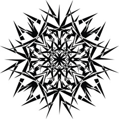 Fototapeta premium Vector thunder geometric mandala ornament inspired by Sumatra songket heritage, abstract decorative pattern for textile and packaging