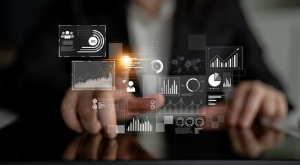 Data insights, charts, and analytics help visualize performance. Data drives strategy, analytics enhances growth, and data improves business outcomes through analytics. Latch