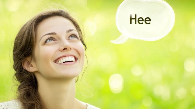 A person speaking aloud with a thought bubble above their head, used for illustration purposes