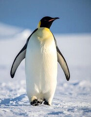 Fototapeta premium Emperor penguin on snow