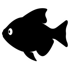 Vector illustration of a congo tetra fish scalable graphic for aquatic design projects silhouette