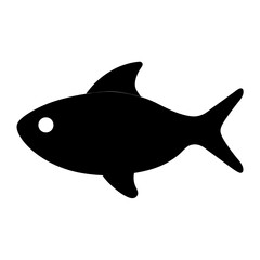 Ember tetra fish vector illustration scalable icon for aquatic themes and underwater scenes silhouette