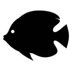 Vibrant electric blue ram cichlid fish vector illustration scalable graphic icon for aquatic art and design silhouette