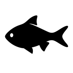 Electric blue ram fish vector illustration scalable icon for aquatic and wildlife designs silhouette