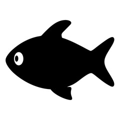 Ember tetra fish vector illustration scalable icon elegant design for aquatic themes and marine life projects silhouette