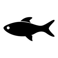 Vibrant ember tetra fish vector illustration clean scalable icon for aquatic themes and marine life designs adobe stock silhouette