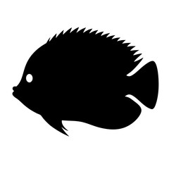 Vibrant green terror fish vector illustration scalable icon for marine life aquatic themes and oceanography graphics silhouette