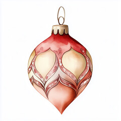 vintage charm to holiday decor with this beautifully painted Christmas ornament. The delicate pastel color. Perfect for greeting cards, gift wrapping, or home decor.