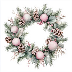vintage charm to holiday decor with this beautifully painted Christmas ornament. The delicate pastel color. Perfect for greeting cards, gift wrapping, or home decor.