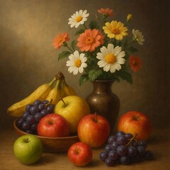 still life with fruits