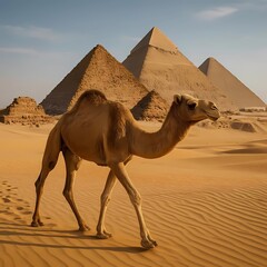 camels in the desert