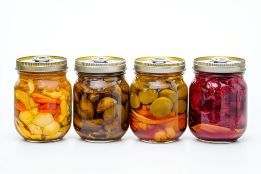 Food prep tips for indoor cooking with jars of pickled vegetables and fruits
