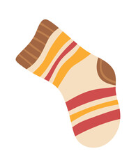 Winter sock with colorful stripes
