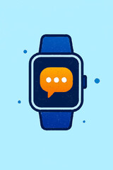 blue robot with blank sign