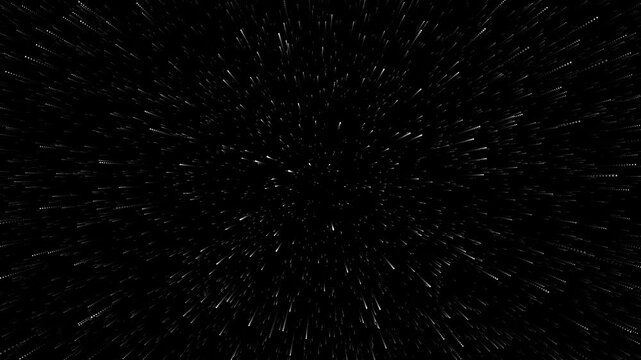 Loopable 4K animation of glowing star particles and meteor streaks moving across a dark sky. Perfect for backgrounds, overlays or cosmic motion graphics.