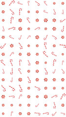 christmas candy cane and lollipop pattern transparent background, png holiday and new year isolated vertical social media motion design element