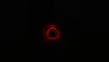 Mysterious red glow illuminates an old stone tunnel into the darkness, perfect for suspenseful thrillers or urban exploration stories