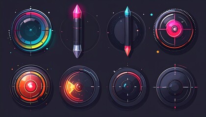 Futuristic graphic elements