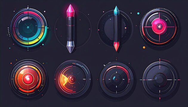 Futuristic graphic elements