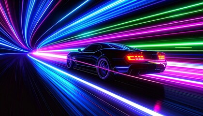 Abstract, motion, speed, road, neon, glowing, lines, background, high, dynamic, energy, futuristic, technology, movement, vibrant, lights, modern, design, digital, pattern, perspective, fast, flow, st