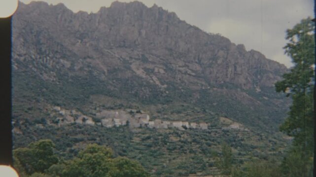 Picturesque Stone Houses On A Corsican Mountainside