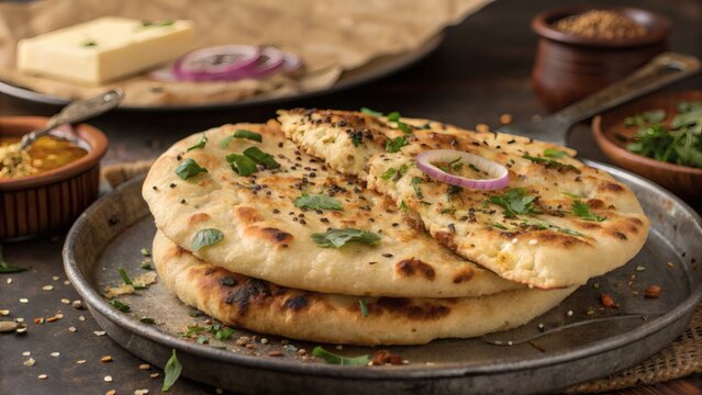 Amritsari Kulcha Spiced Stuffed Flatbread from Punjab