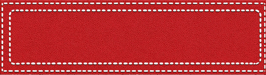 Stitched Red Rectangular Patch