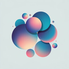 Overlapping Gradient Circles Abstract Background