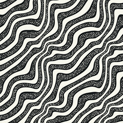 Vector seamless pattern with a modern texture and repeating abstract background featuring diagonal wavy graphic stripes. Can be used as a swatch in Illustrator.