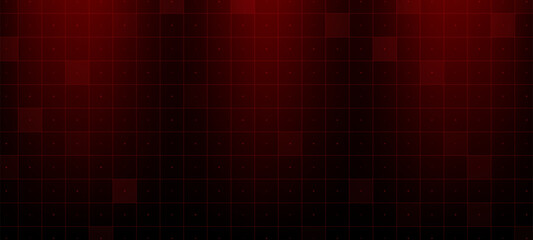 Red hud grid graphic with dots creating visual texture. Dark cyberspace background for user interface design and technology concept.