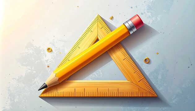 Geometric tools on light background - Powered by Adobe