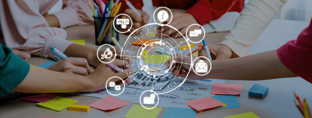 FAQ and online help icons show question, answer, and support system. FAQ improves online help...