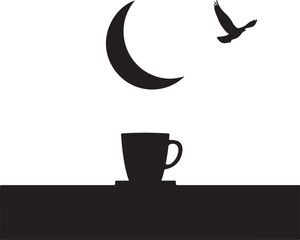 Stylized bird illustration with vibrant color accents and clean lines