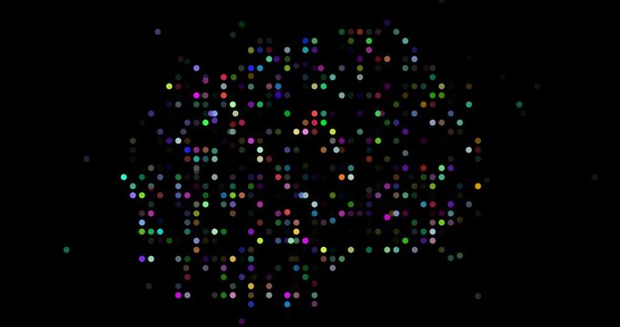 Motion Design Dots Swarming to Construct Macedonia Border Animation